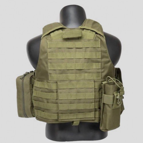 Тактический разгрузочный жилет «5 / пять карманов» с подсумками Tactical Molle Plate Carrier для съемных бронепластин в Чите